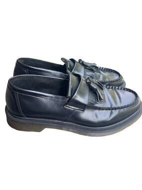 Dr. Martens Adrian Smooth Leather Tassel Loafers Black Men's Size 12 US / UK 11